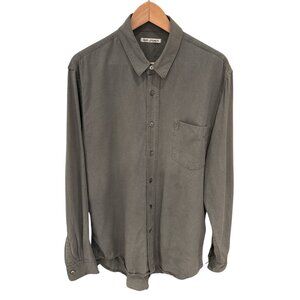 Our Legacy Classic Shirt Dull Grey Silk Noil Gray Long Sleeve Button Up Men’s